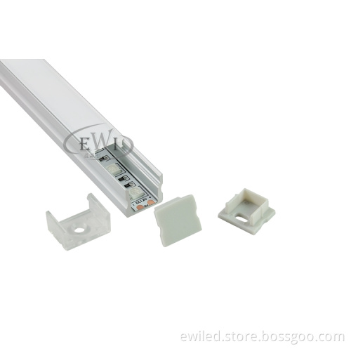 Anodized led alu profile for recessed wall lights